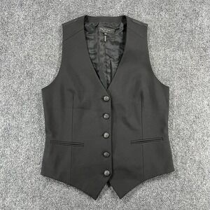 Rag and Bone Tuxedo Vest Womens 8 Black Suit Tailored Lined Formal Waistcoat